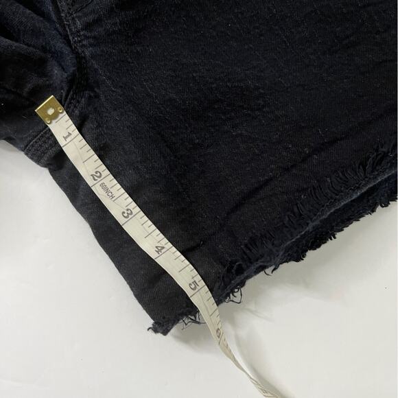 Madewell Cuffed Black Jean Shorts Size 25 - Picture 5 of 8